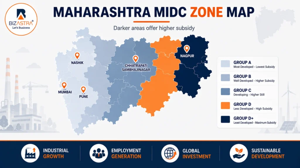 Maharashtra MIDC zone map